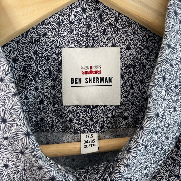 Ben Sherman Black Floral Button Up Dress Shirt - Picture 10 of 11